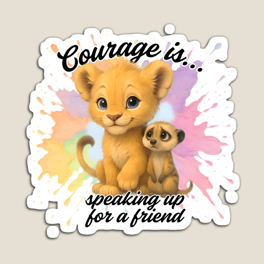 Courage is standing up for a friend image