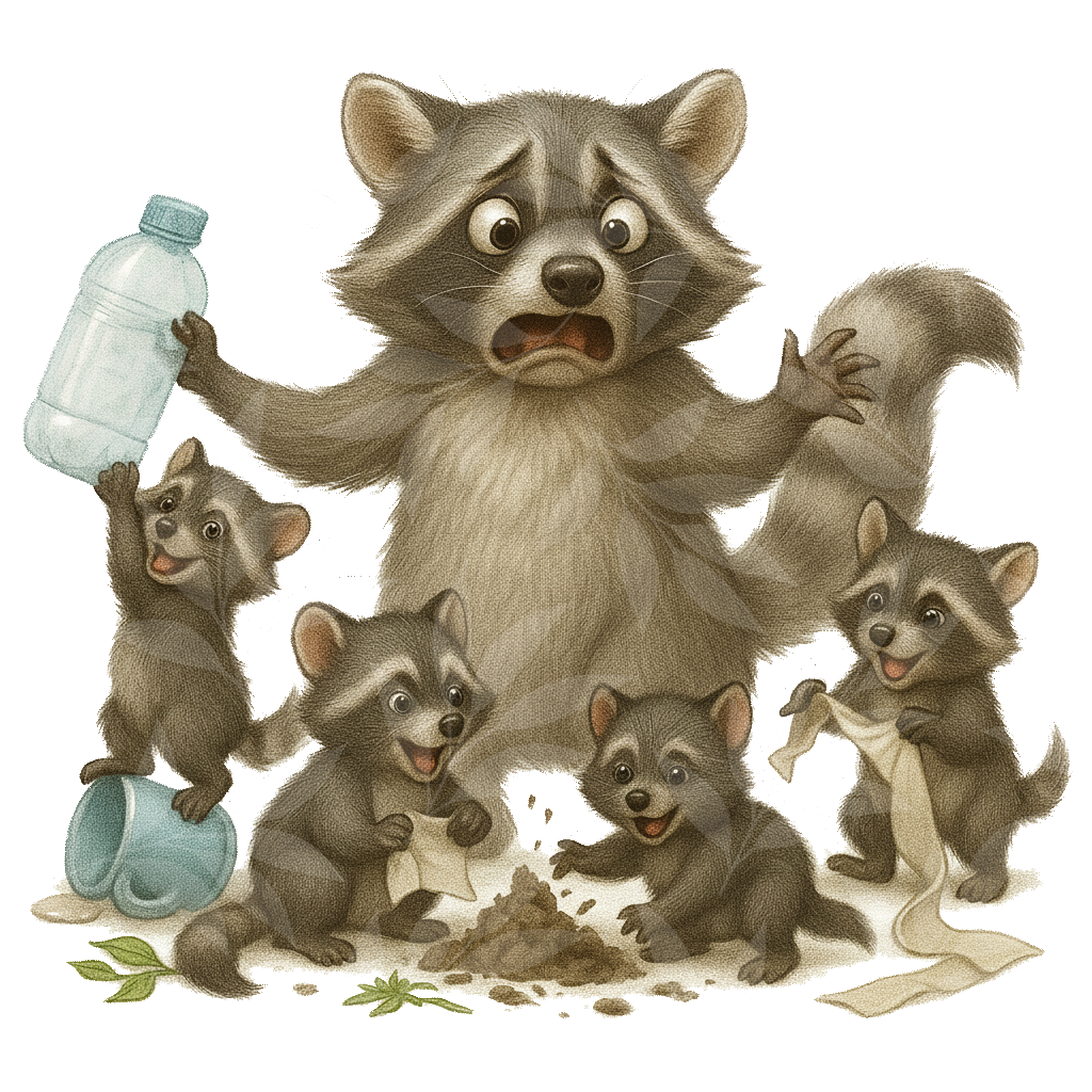 Meet the Cute Raccoon Chaos Coordinator Family